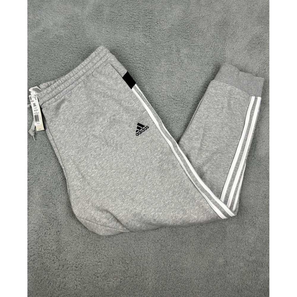 Adidas Multi Sport Jogger Pants Mens Size 2XL Grey White Striped Regular IP2242